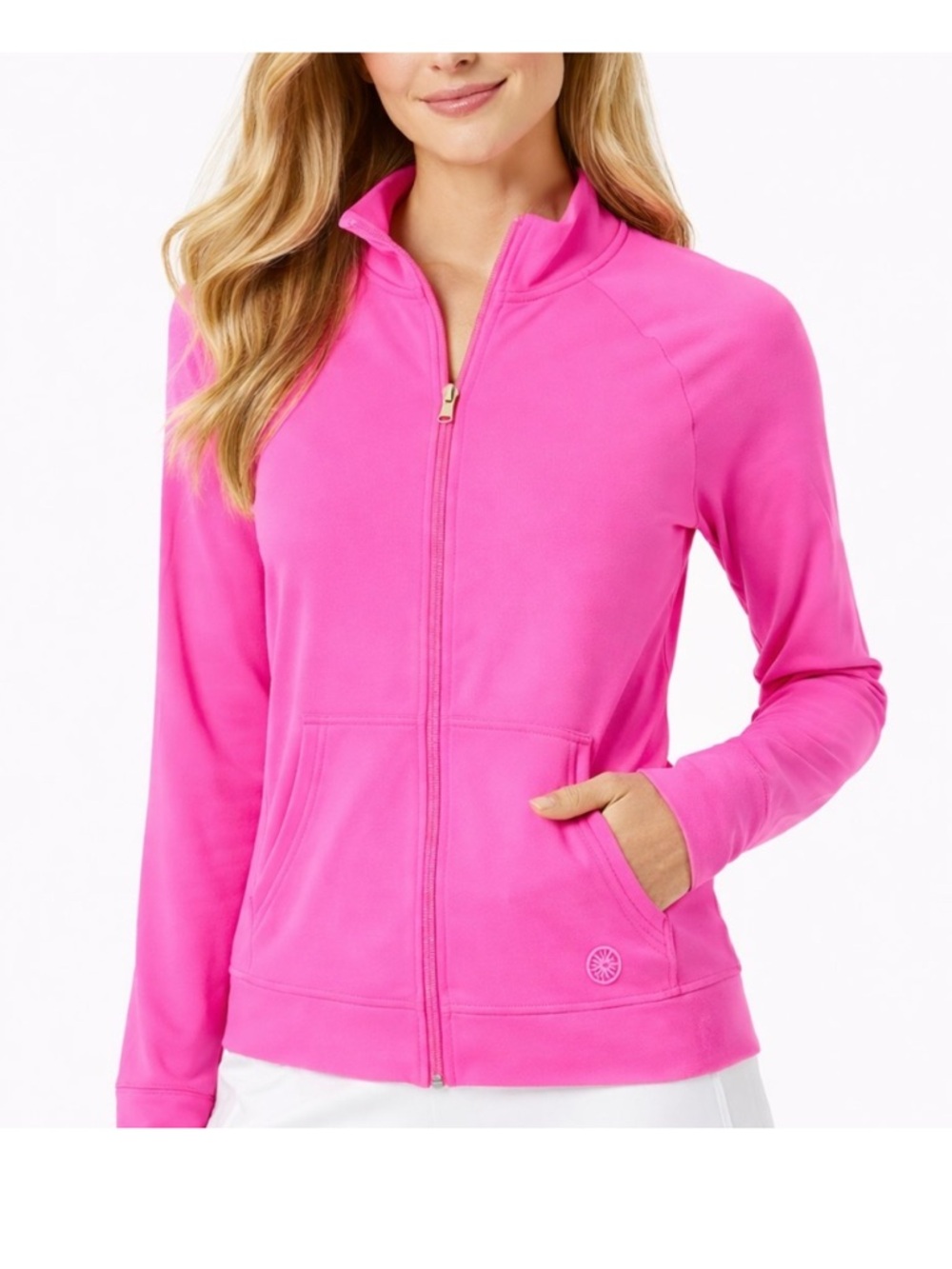 Lily Pulitzer Women’s Hot Pink Full-Zip Athletic Jacket - Picture 5 of 5
